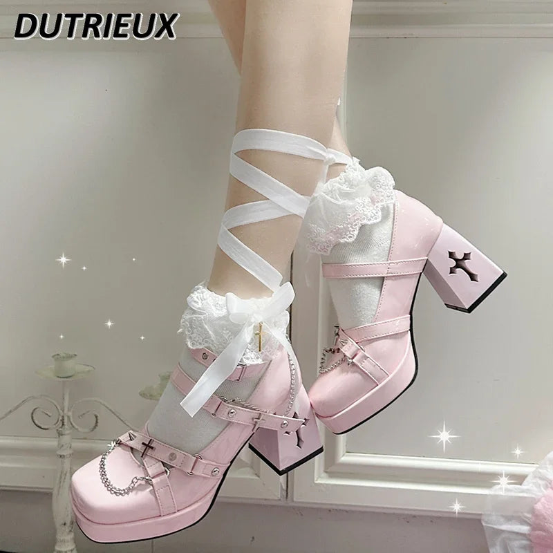 Harajuku Goth Fashion Pumps – Original Y2K Hot Girl Punk High Heels, Lolita Shoes for Women