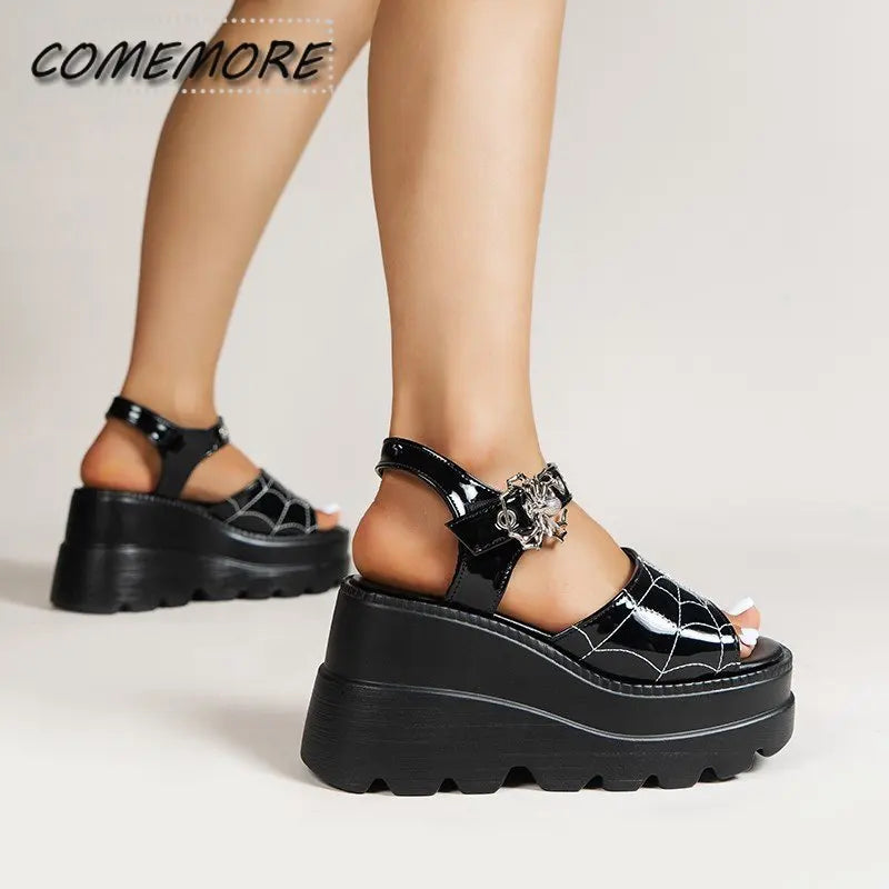 Shoes for Women 2023 Fashion Buckle Strap Women's Sandals Summer Street Sandals Female Wedge Shoes Ladies Punk Platform Sandals