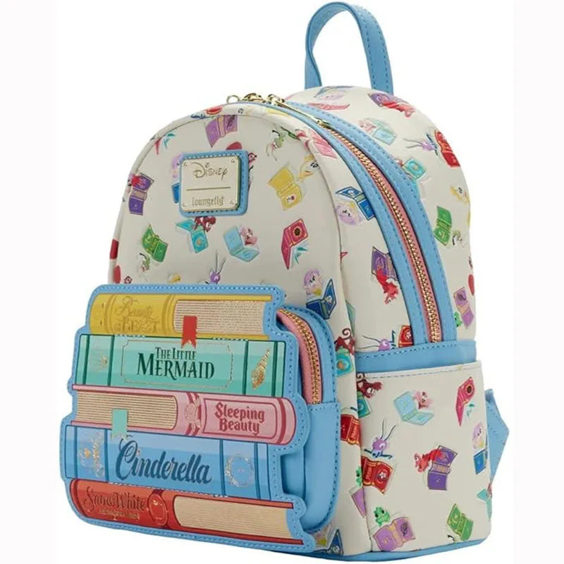 Loungefly Disney Princess Books Classics Womens Double Strap Shoulder Bag Backpack Girl's Gifts