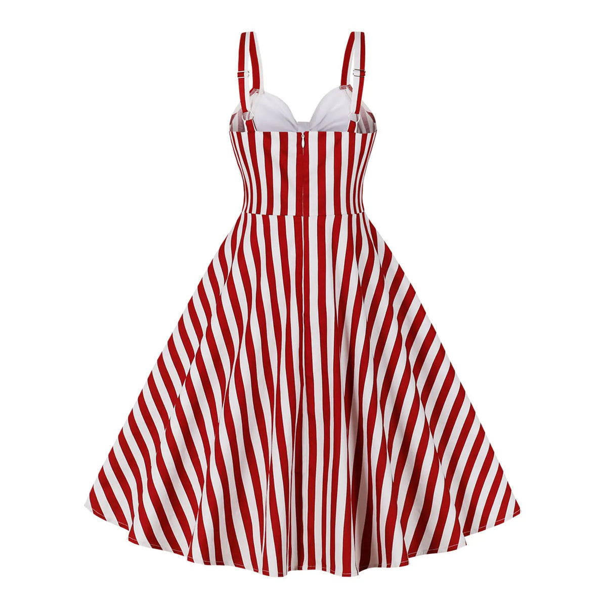 Summer Rockabilly Dresses Women 2023 Vintage Elegant Spaghetti Strap Bow Striped Printed Casual Party Pin Up Skater Swing Dress