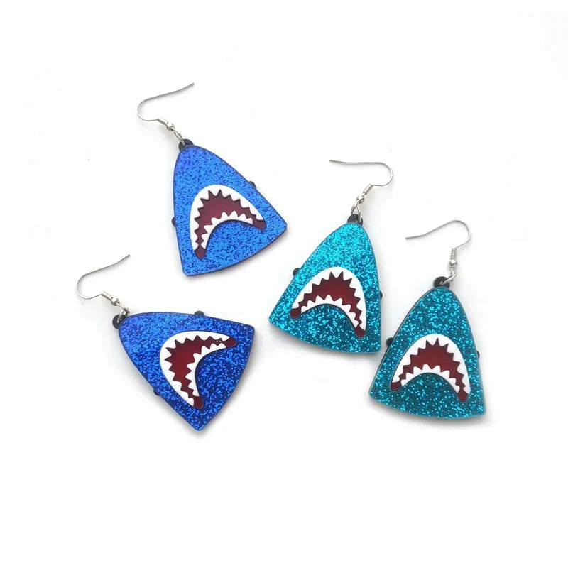 Fashion Exaggerated Big Shark Earrings for Women – Statement Acrylic Jewelry, Bold and Fun Accessory