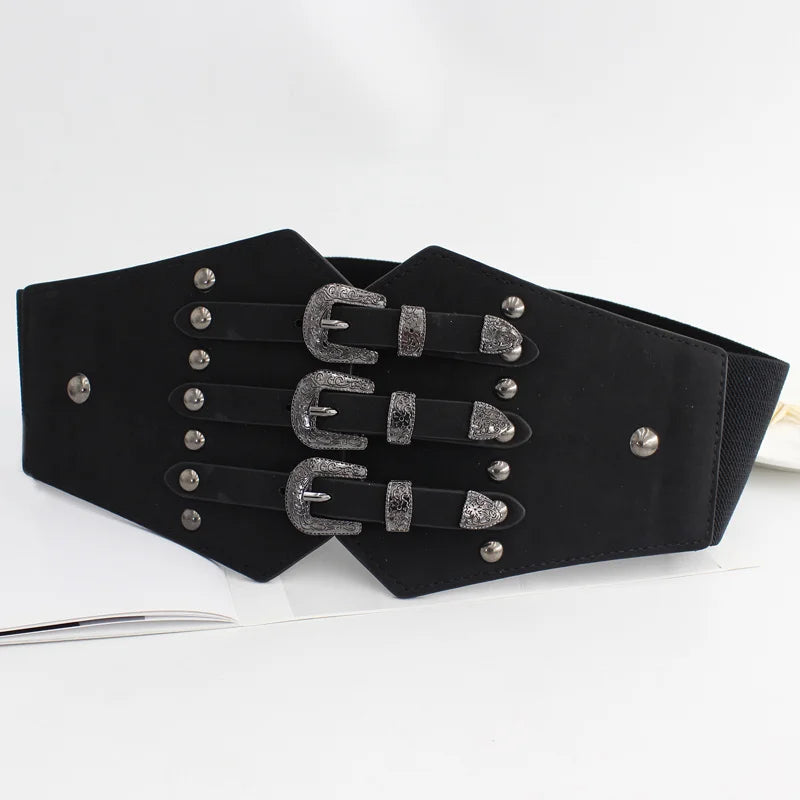 Elastic Corset Belt for Women - Waist Cinch Belts for Dresses, Costume Accessories