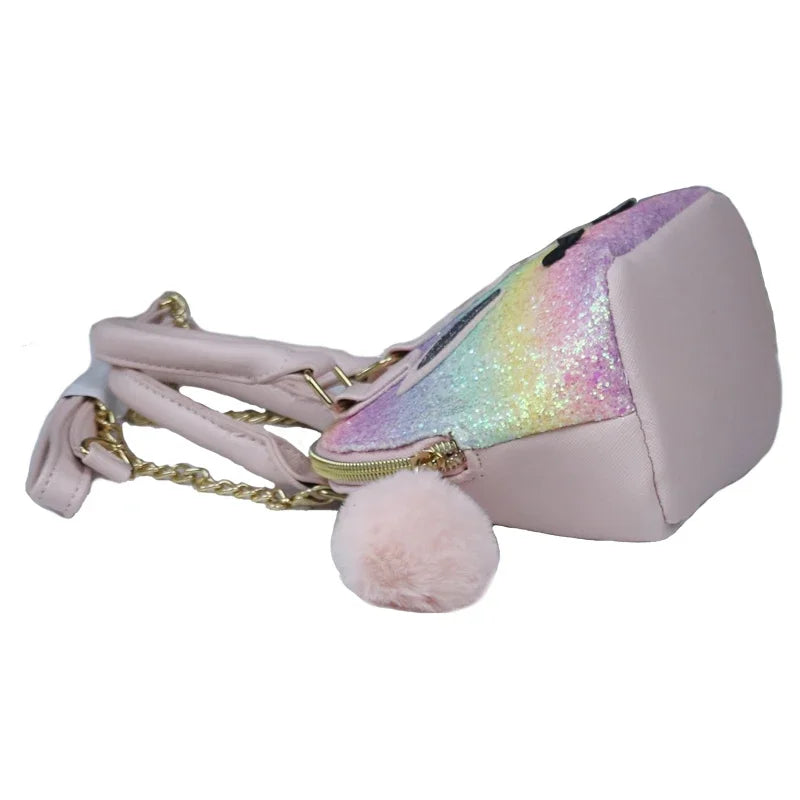 YoReAi Cartoon Bag Designer Handbags High Quality Purses Handbag Luxury Unicorn Rainbow Sequins Purses Shoulder Diagonal Bags