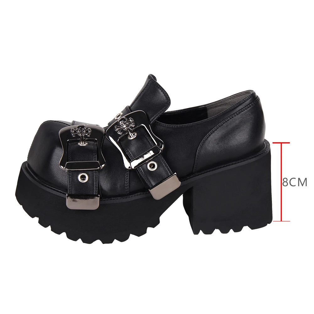 Gothic Style Women’s Lolita Mary Jane - Chunky Platform Shoes for Cosplay and Punk Rock