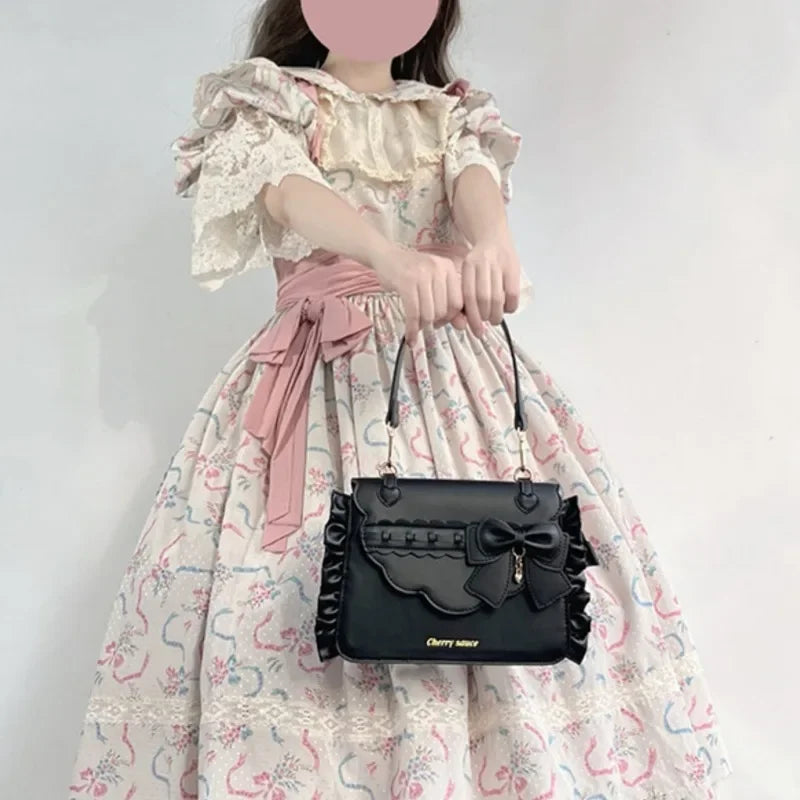 2024 Sweet Ita Bag - Elegant Lolita Bow Crossbody Bag for Ladies and Girls, Popular JK Uniform Shoulder Bag