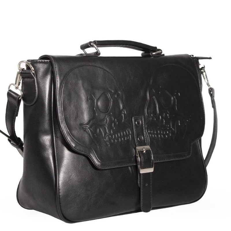 High-Capacity Vintage Gothic Skull Shoulder Bag | Women's Punk Fashion Handbag 2024 | Streetwear Grunge Crossbody Bag Y2K Aesthetic