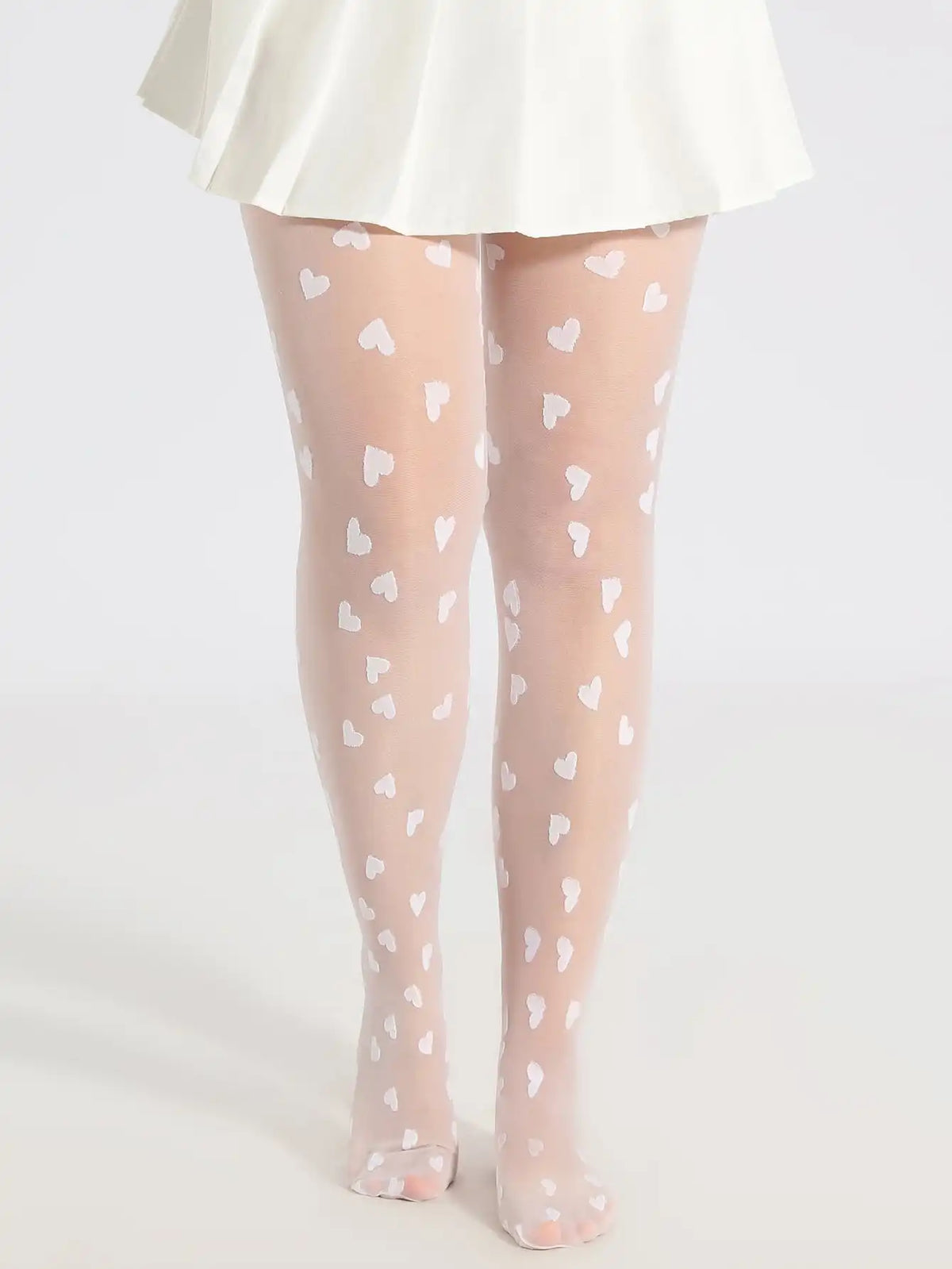 A suit of ladies New plus size Ultra-Thin heart print slim stocking Versatile sexy summer Pantyhose