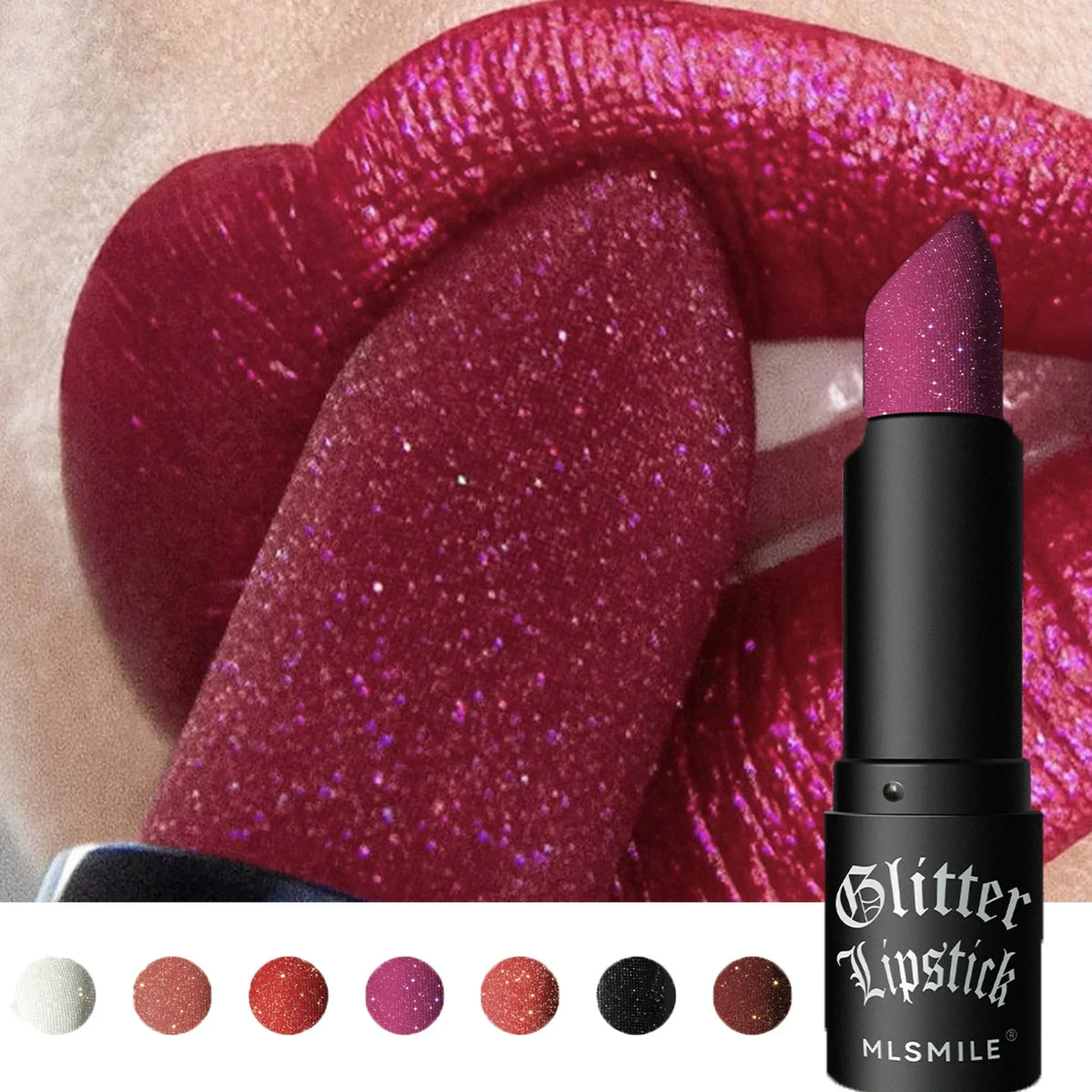 Diamond Matte Glitter Lipstick – Waterproof, Long-Lasting Shimmer, Sexy Lip Color