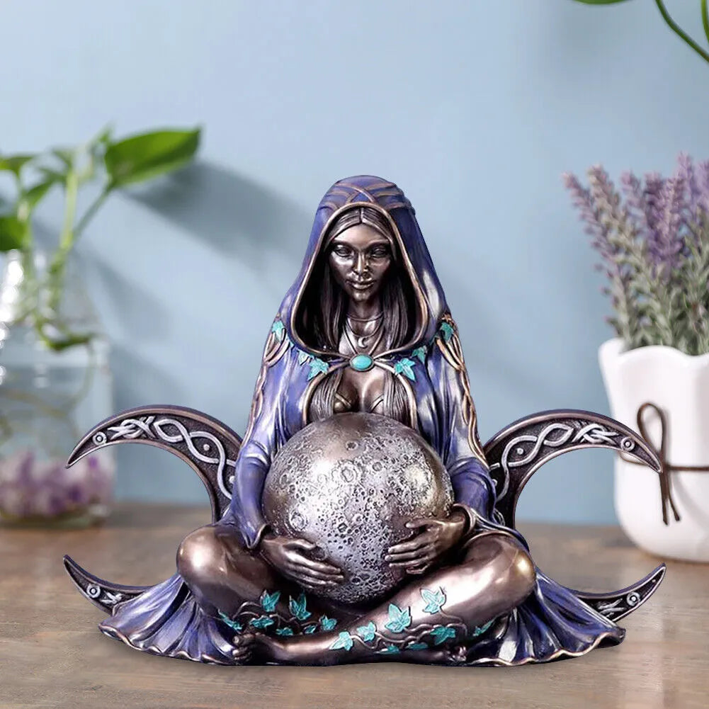 1 Piece Mother Earth Statue Gaia Goddess Resin Sculpture Craft Garden Ornament Gift Home Desktop Decoration