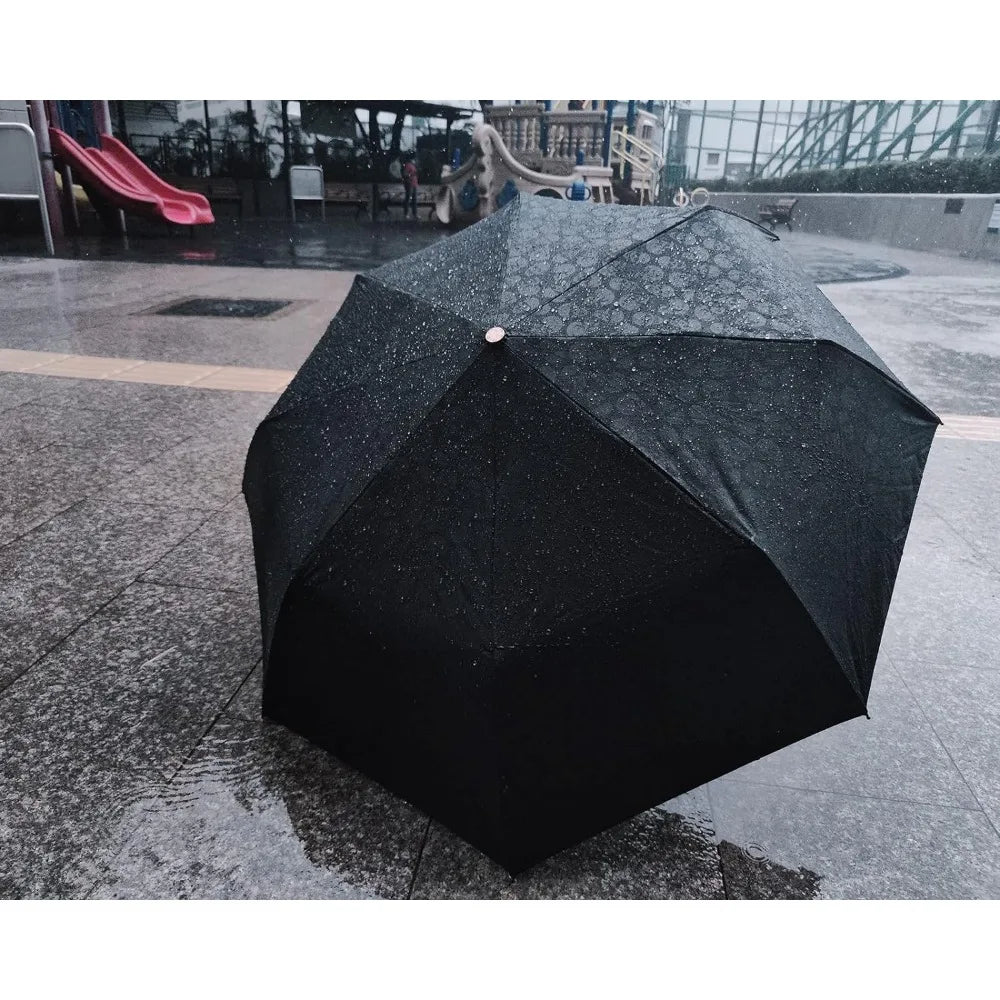 UV Umbrella Skull Parasol Folding Umbrella Automatic Open and Close Sun Umbrella for Walking with Black Anti-UV Rubber Layer