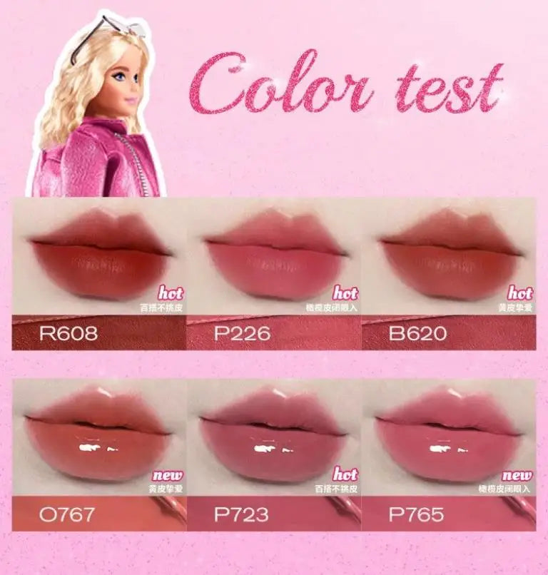 Colorkey Cartoon Velvet Matte Lip Glaze – 10 Colors Air Lip Gloss, Long-lasting Waterproof Lipstick for Stunning Lip Beauty Makeup