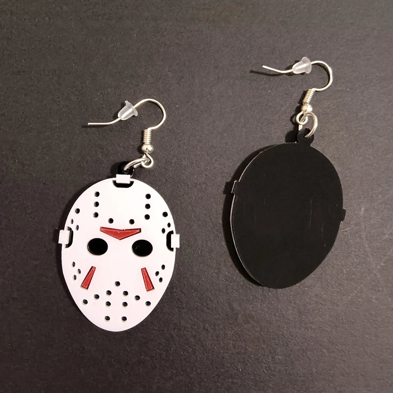 KUGUYS Horror Movie Inspired Drop Earrings - Trendy Acrylic Jewelry Accessories for Girls and Women