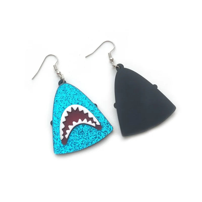 Fashion Exaggerated Big Shark Earrings for Women – Statement Acrylic Jewelry, Bold and Fun Accessory