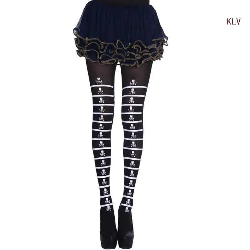 Halloween Themed Stockings Gothic Punk Style Tights Skull/Pumpkin/Spiders Print Fancy Dress Party Club Sexy Tights