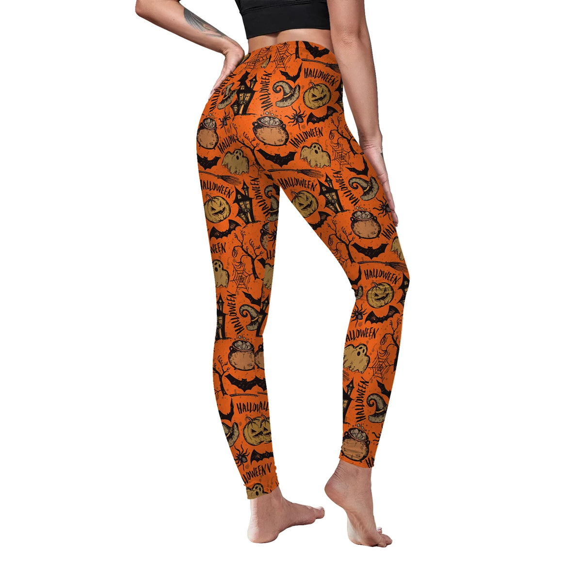 [You're My Secret] Leggings for Women Halloween Fashion Digital Printing Sexy Holiday Party Pants Female Elastic Tights Trousers