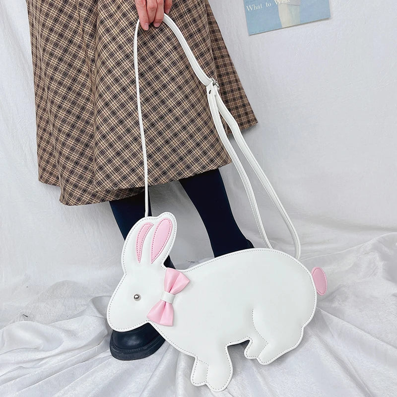 Funny Bunny Shape Purses and Handbags for Women Japanese Lolita Shoulder Bag Girls Crossbody Bag Fashion Cosplay Messenger Bag