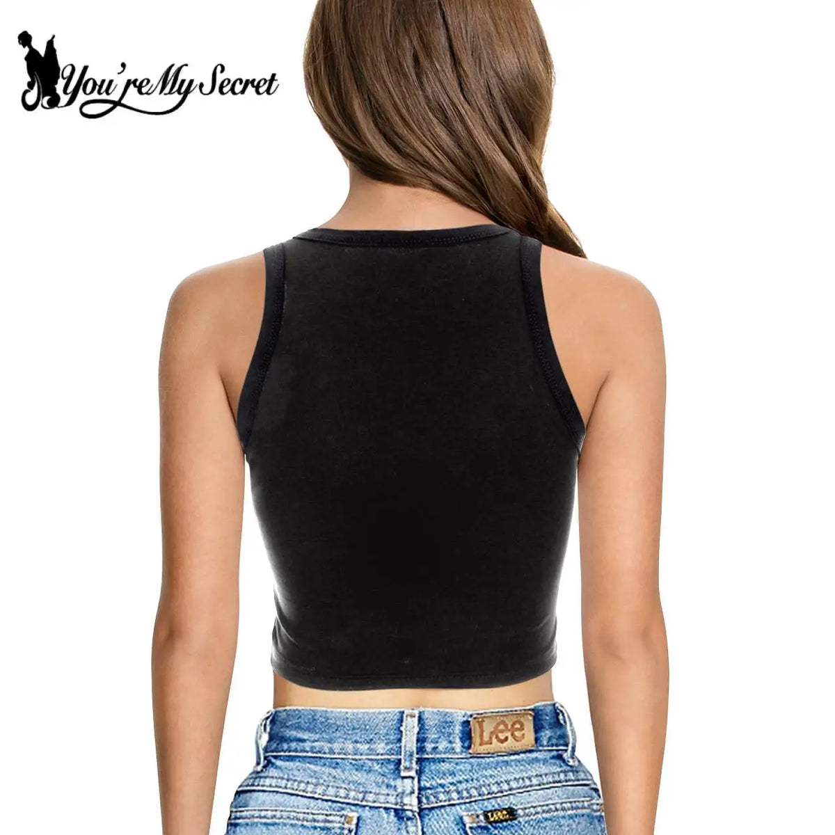 [You're My Secret] Sexy Vest Crop Top Women Y2K Skull Print Crop Top Summer Casual Fitness Holiday Party Black Tank Tops