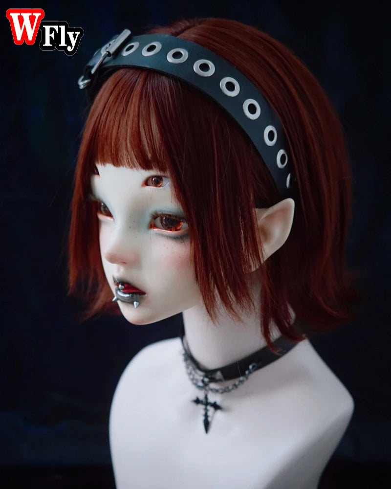 Y2K Gothic Punk Leather Buckle Hair hoop KC headband Harajuku Women Girl Dark Black Punk Hip hop Rock Hairbands Hair Accessories