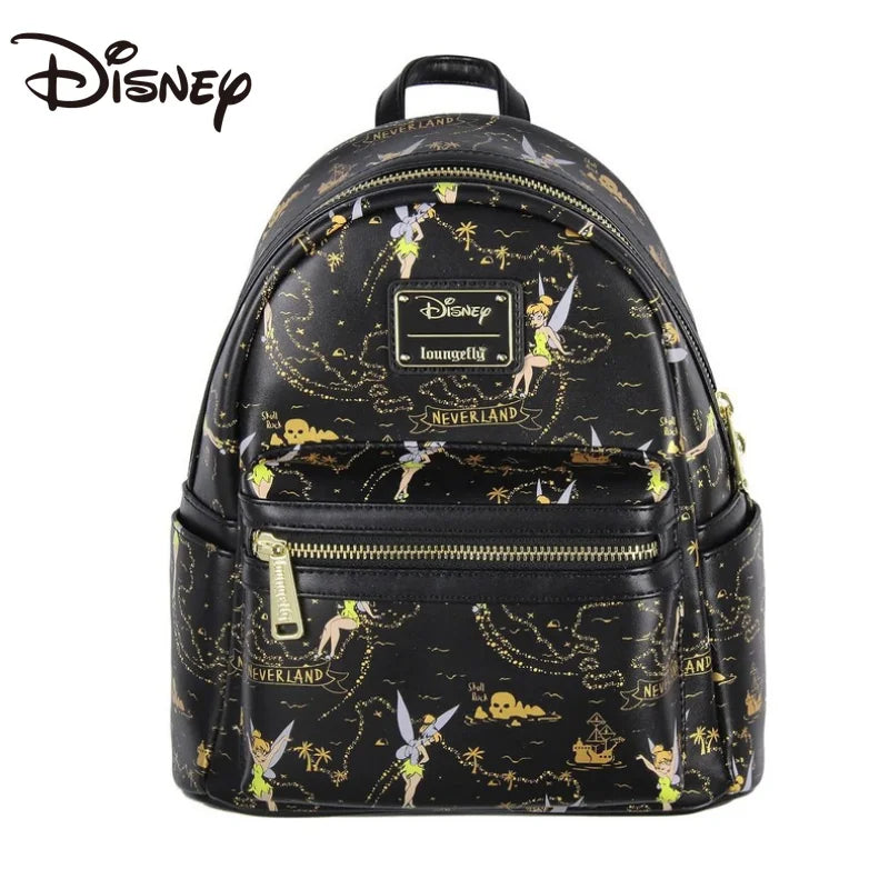 MINISO Disney Loungefly Fairy Princess Schoolbag | Cute Girl Student Leisure Backpack | Disney Loungefly Bag