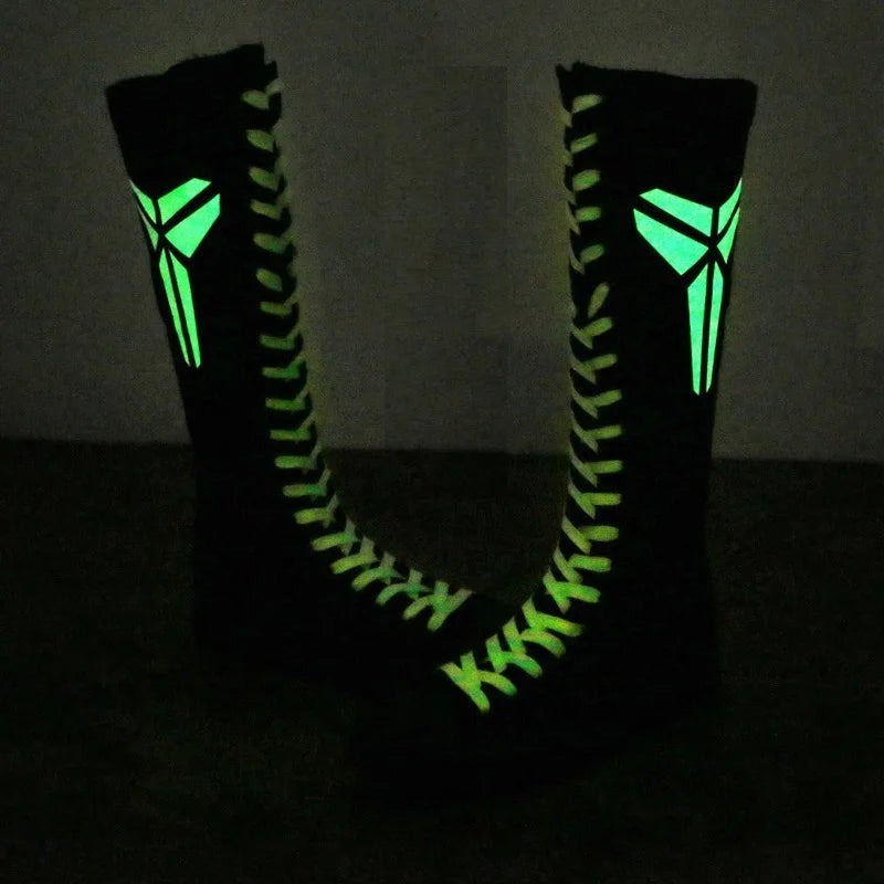 Women’s Knee-High Long Boots – Slim Fit with Cross-Tied Luminous Fluorescent Green Shoelaces, Canvas Shoes