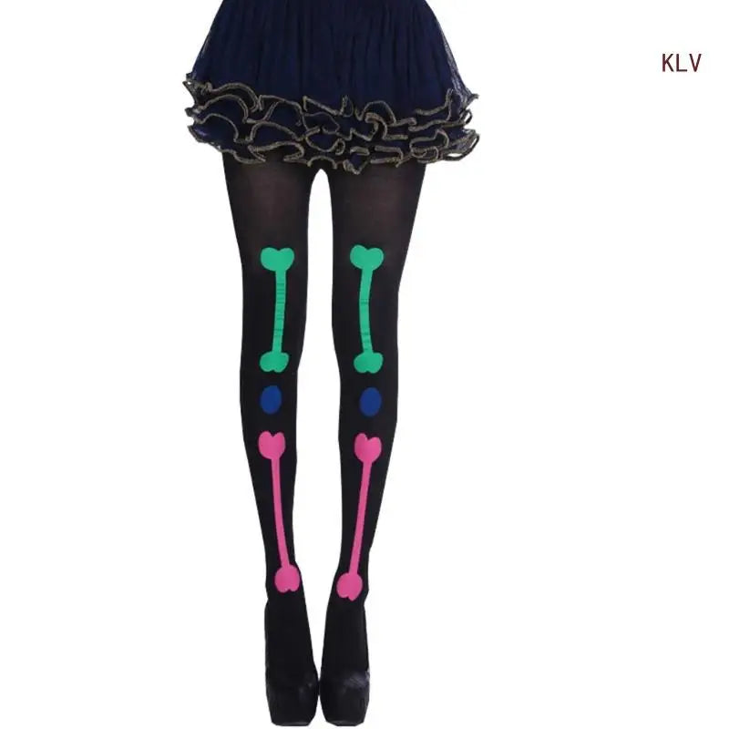 Halloween Themed Stockings Gothic Punk Style Tights Skull/Pumpkin/Spiders Print Fancy Dress Party Club Sexy Tights