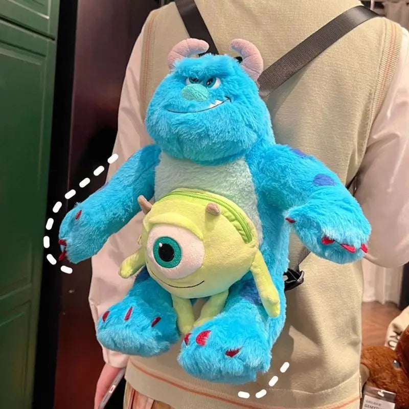 Disney Monsters Inc. Sullivan Backpack - Cute Kawaii School Bag for Girls and Women, College Student Designer Backpack