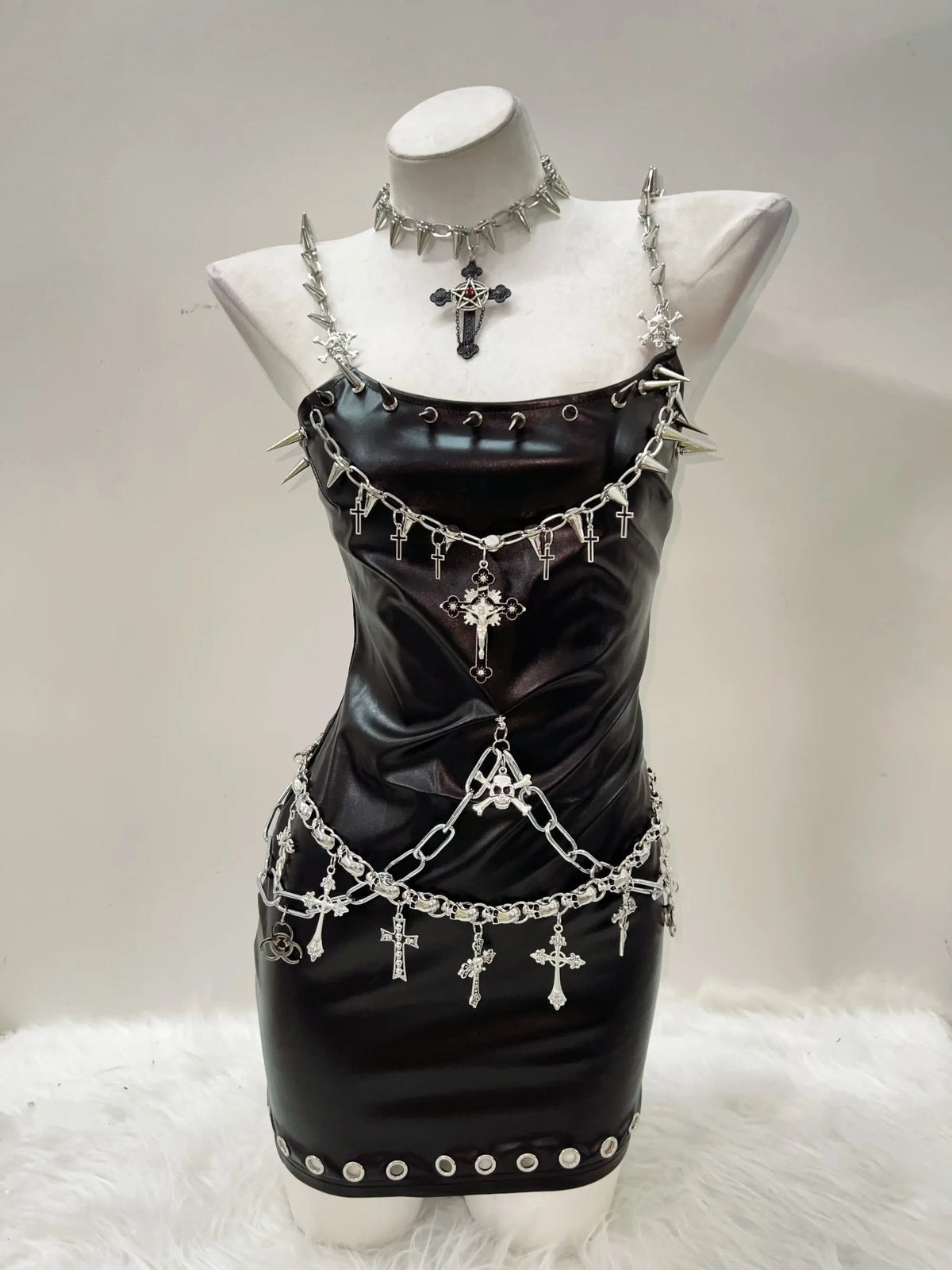 Sexy Harajuku Gothic Y2K Dress | Bustier Top, Harajuku Fashion, Gothic Clothes, Y2K Style