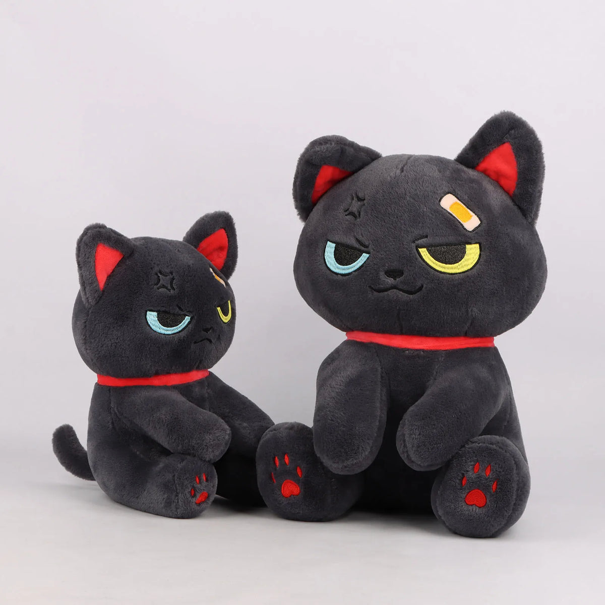 Zombie Cat Plush Toys – Gothic Lolita Stuffed Animal, Dark Series Halloween Plush, Kids Toy & Home Decor – 2 Sizes Available