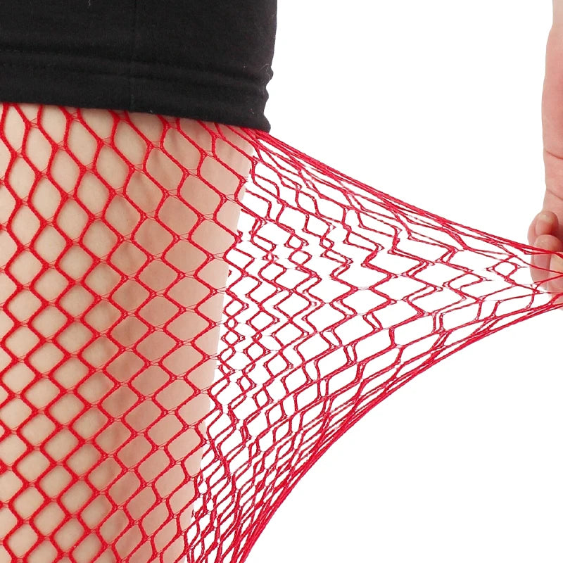 Women’s Footless Fishnet Ankle Tights - Plus Size High Waist Large Stretch Net Leggings Stockings