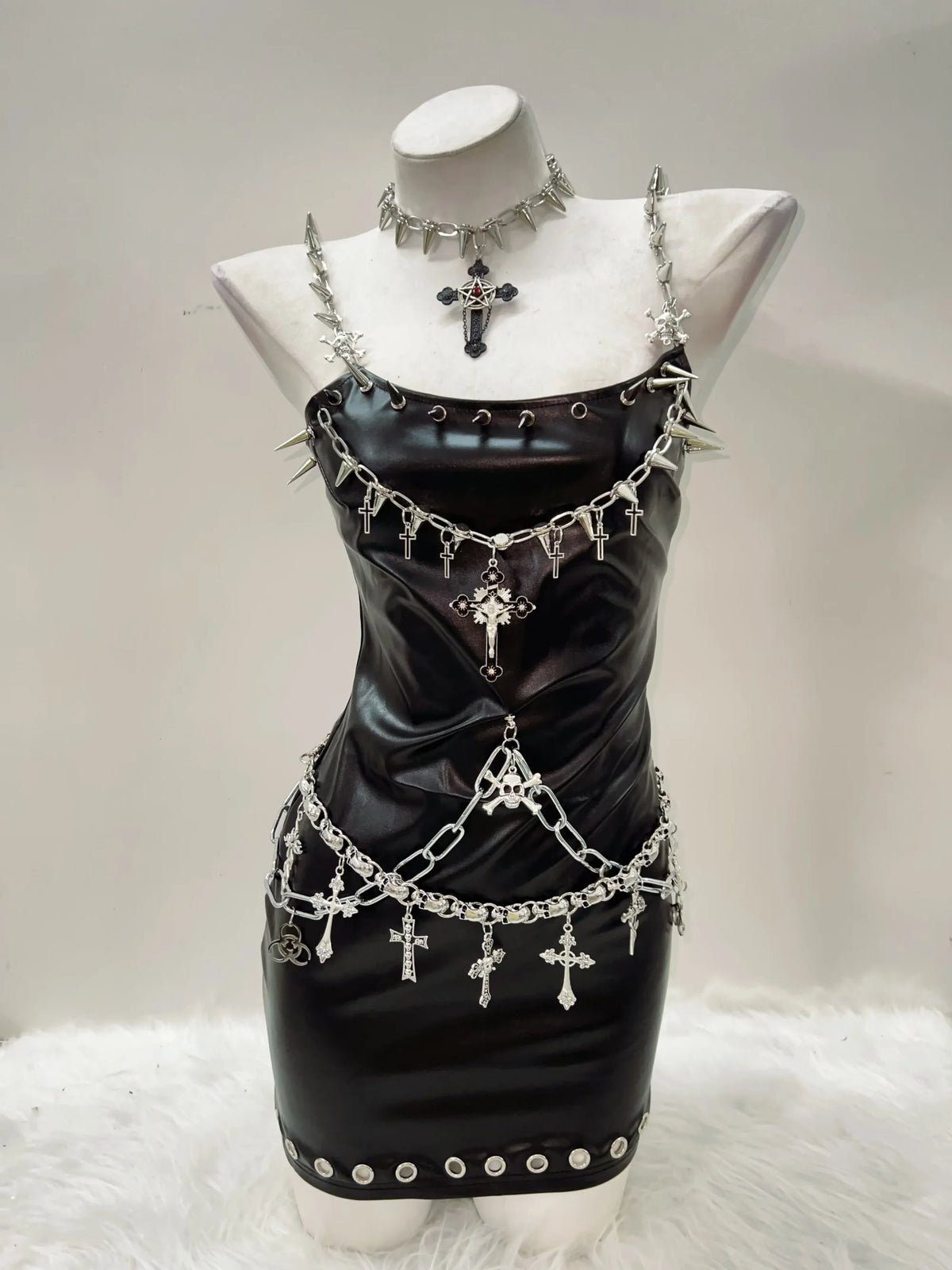 Sexy Harajuku Gothic Y2K Dress | Bustier Top, Harajuku Fashion, Gothic Clothes, Y2K Style