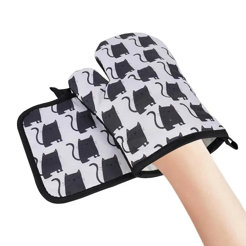 Thickened Kitchen Heat Isolation Gloves | Barbecue Oven Mitt | High Temperature Resistant Glove