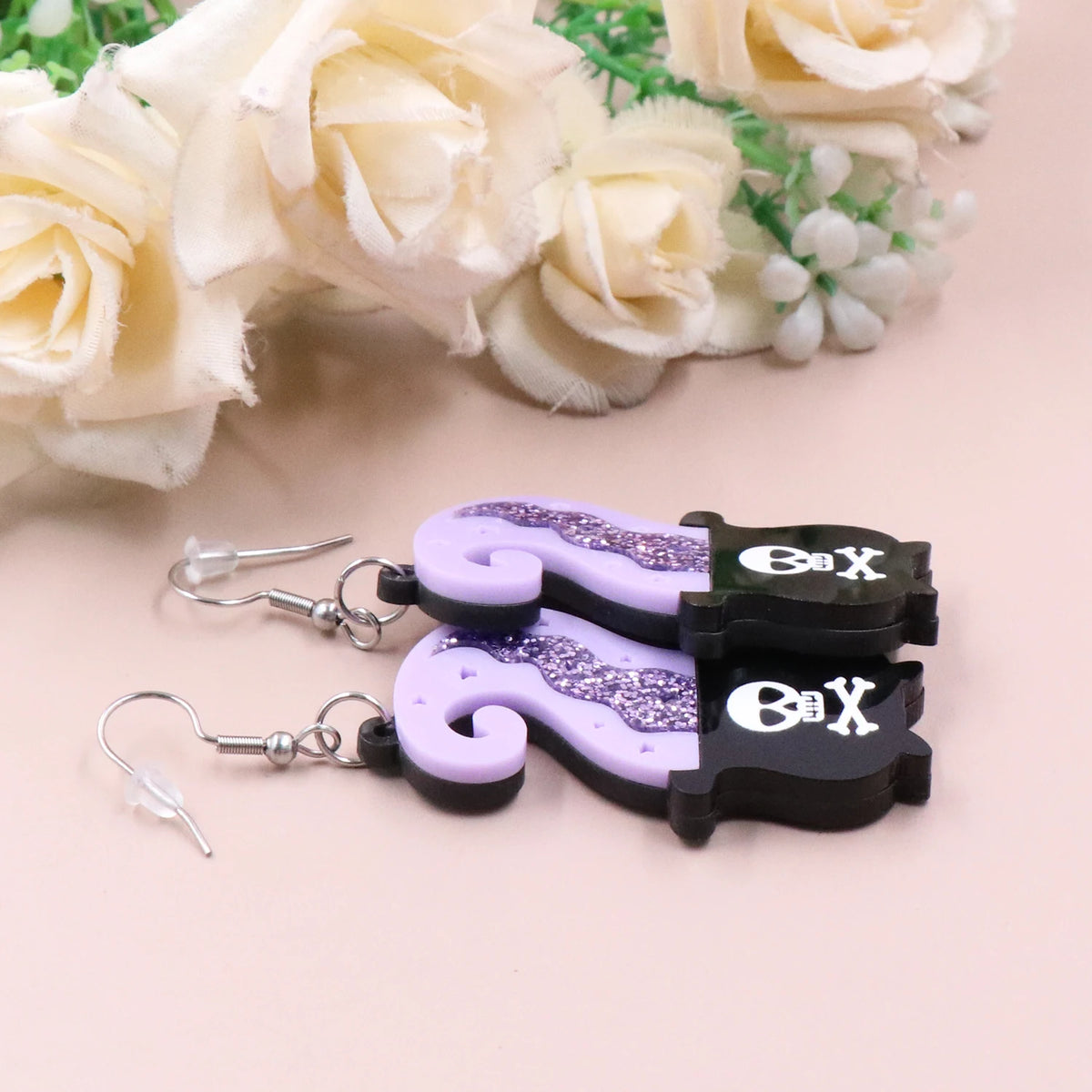 Trendy Halloween Drop Earrings – Acrylic Jewelry with Witch, Cauldron, and Skull Design for Women