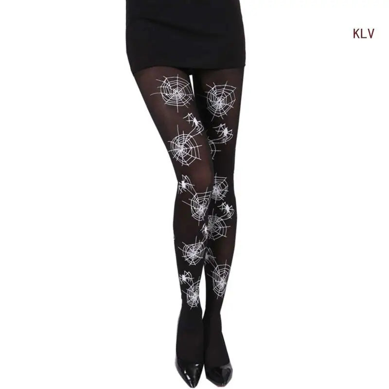 Halloween Themed Stockings Gothic Punk Style Tights Skull/Pumpkin/Spiders Print Fancy Dress Party Club Sexy Tights