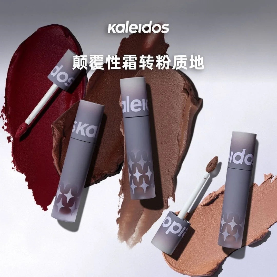 Kaleidos Endless Valley Lip Gloss - Matte Purple Lip Mud Lipstick, Waterproof, Long-Lasting, Non-Stick Cup