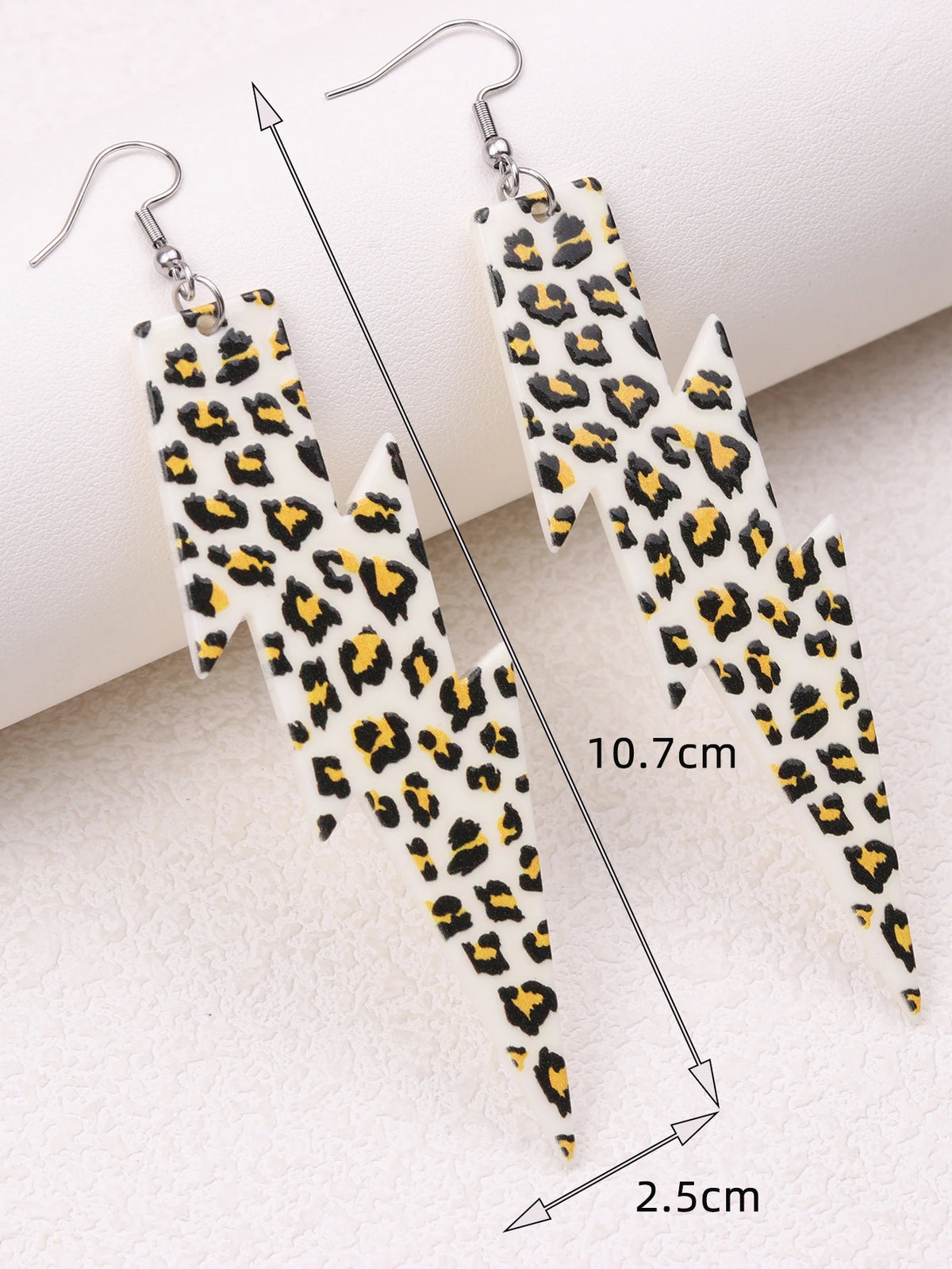 Leopard Heart Starry Sky Print Flower Lightning Acrylic Earrings | Women’s Fashion Jewelry