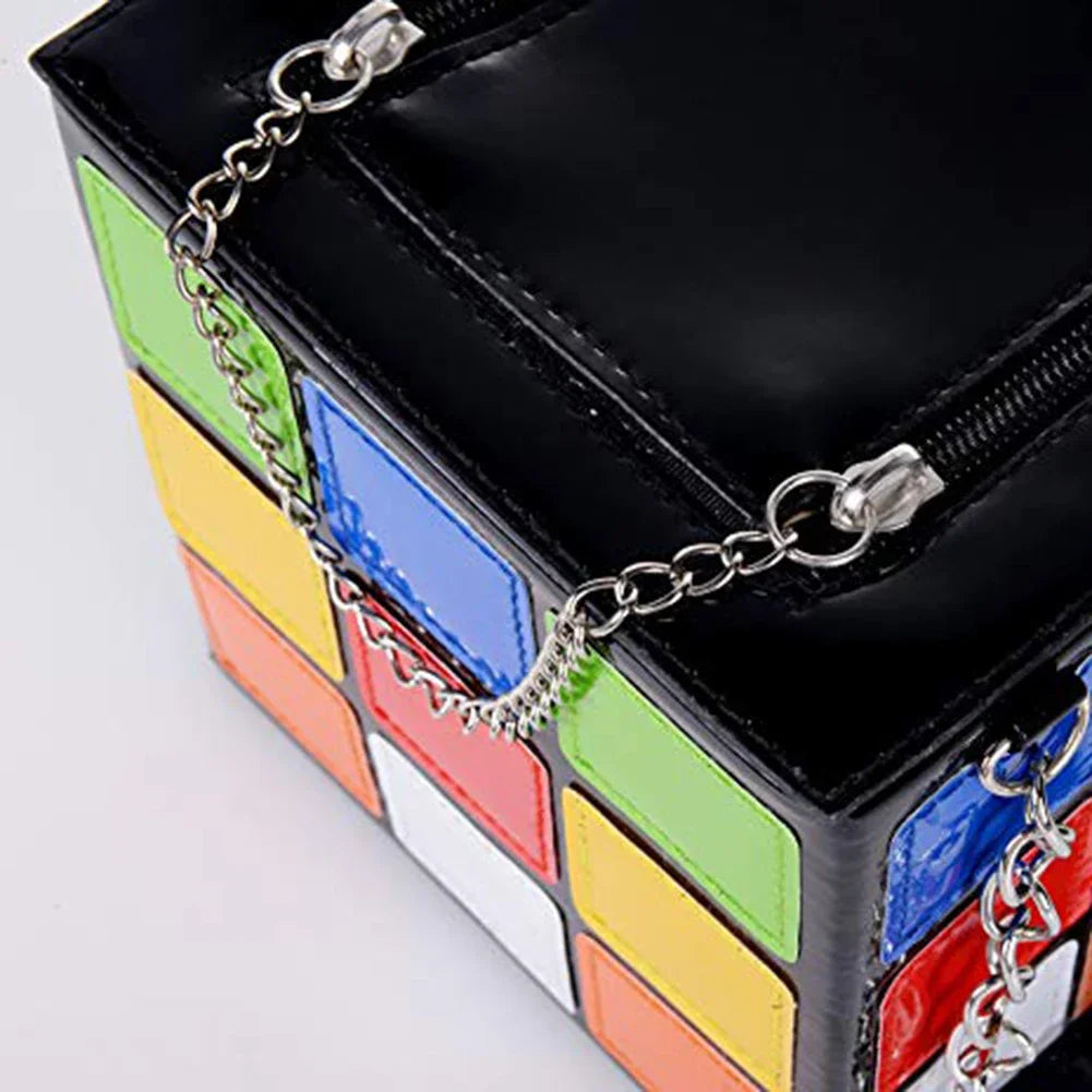 I Love The 80’s Puzzle Box Novelty 3D Double Chain Tote Bag