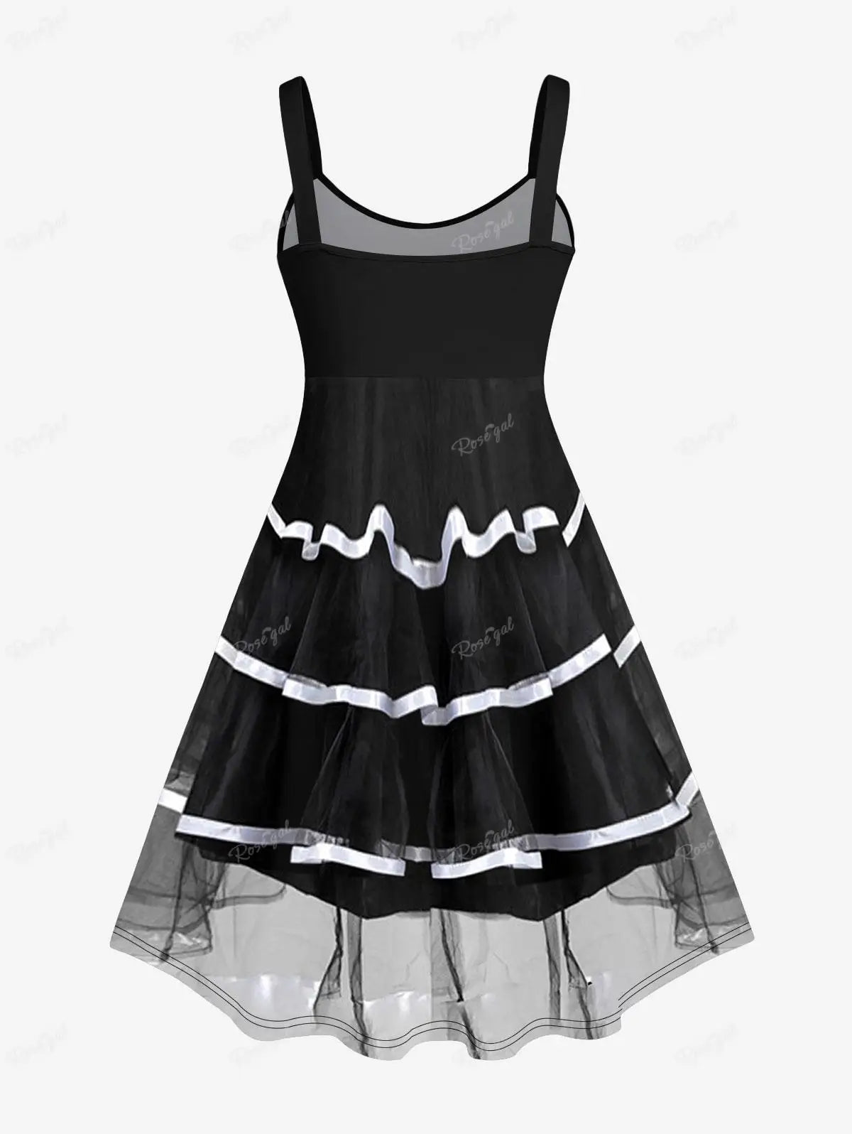 Plus Size Halloween Printed Sleeveless Tank Dress - Gothic Graphic Knee-Length