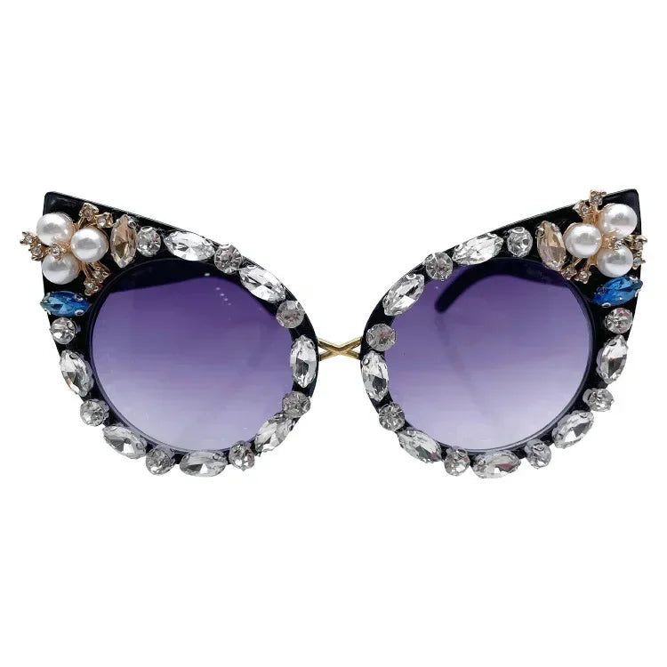 2024 New Designer Diamond Sunglasses for Women - Rhinestone Party Eyewear | Lunette De Soleil Femme