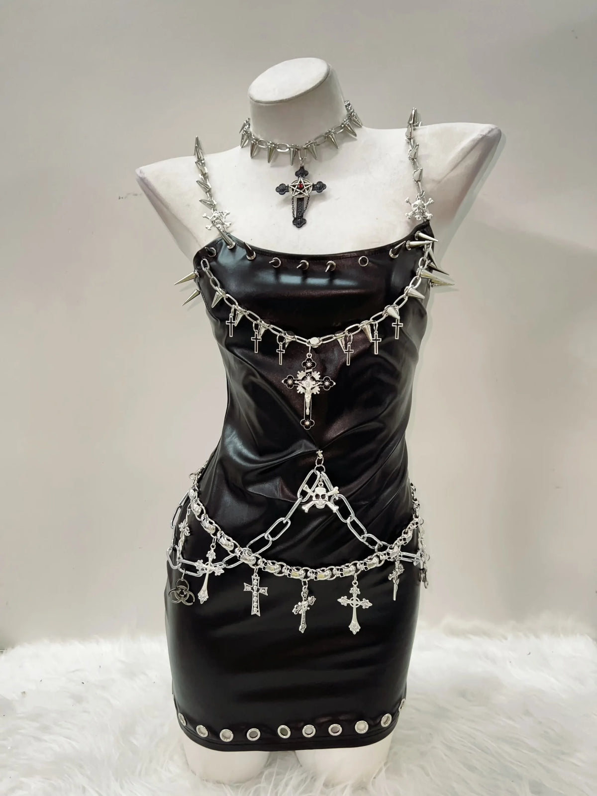 Sexy Harajuku Gothic Y2K Dress | Bustier Top, Harajuku Fashion, Gothic Clothes, Y2K Style