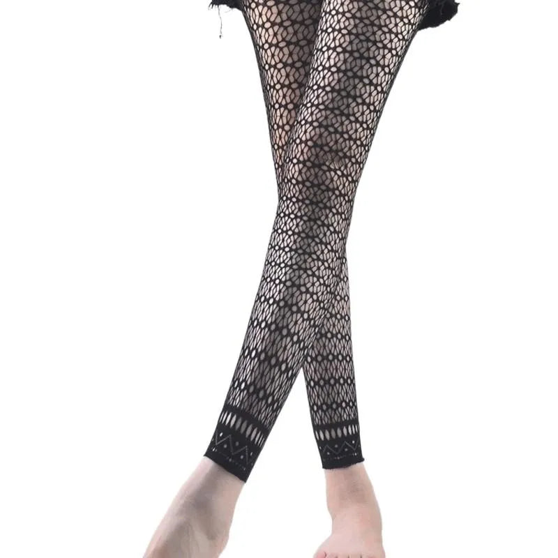 Sexy Black Fishnet Pantyhose Tights - Chic Fashion Tattoo Stockings, Gothic Hosiery