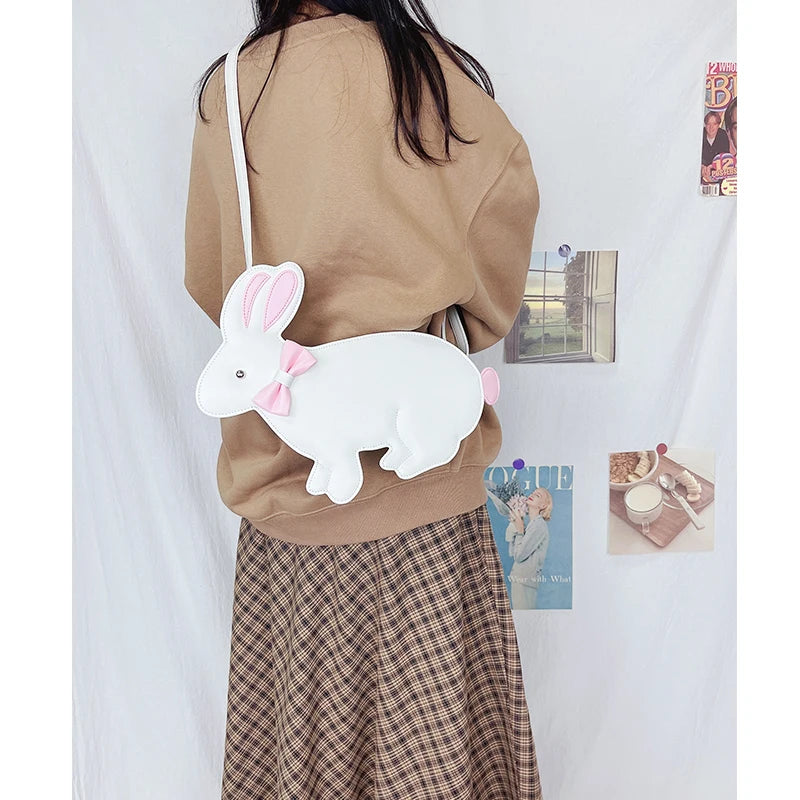 Funny Bunny Shape Purses and Handbags for Women Japanese Lolita Shoulder Bag Girls Crossbody Bag Fashion Cosplay Messenger Bag