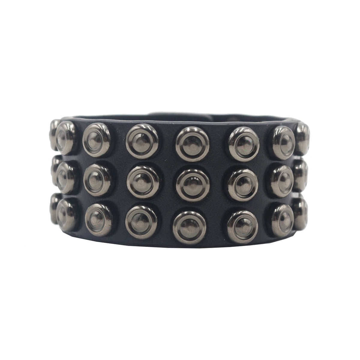 Gothic Studded Bracelet - Punk Gothic Leather Cuff Bracelet for Women and Men