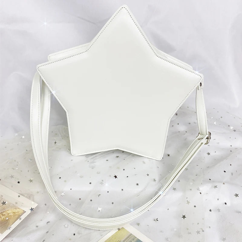 Kawaii Star Shaped Shoulder Bag for Women and Girls | Lolita Designer Candy Color Crossbody and Tote Bag