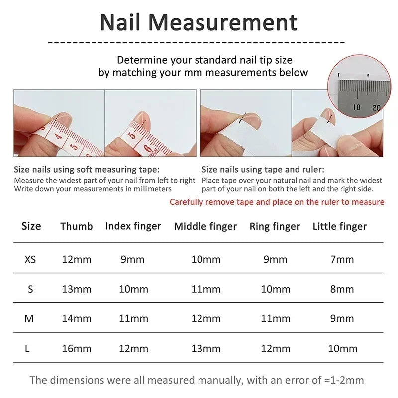 10Pcs Long Ballerina Pink Black Handmade Press-On Nails – Wearable Full Cover Stick-On False Nails