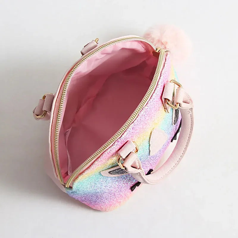 YoReAi Cartoon Bag Designer Handbags High Quality Purses Handbag Luxury Unicorn Rainbow Sequins Purses Shoulder Diagonal Bags