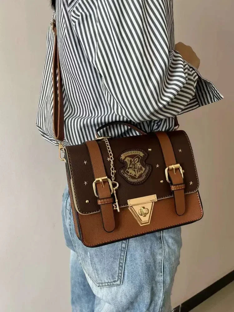 2024 New Harry Potter Inspired School Witchcraft and Wizardry Cambridge Bag - Handheld Crossbody British Style Messenger Handbag