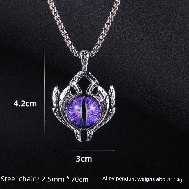 Trendy Men's Evil Luminous Titanium Steel Punk Ornament Women's Necklace