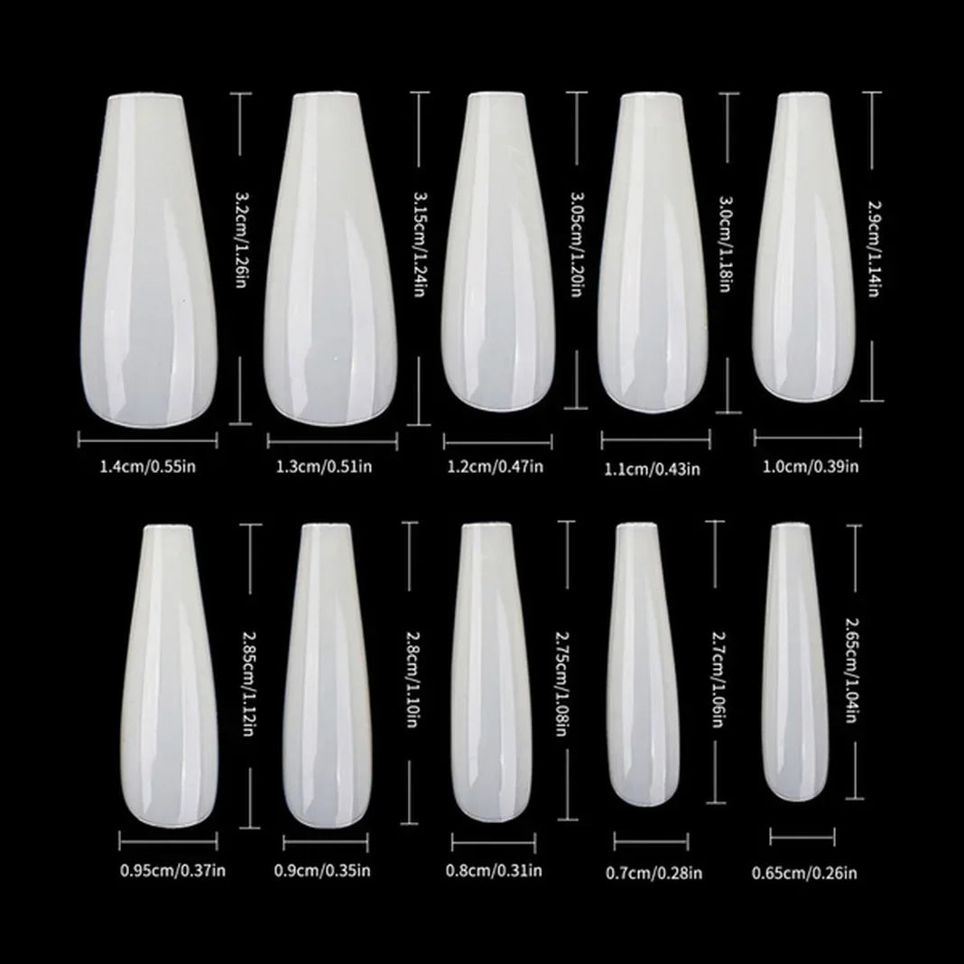 20 Pcs Set Solid Color Matte Coffin Fake Nails – Press On False Nails for Manicure and Nail Extensions