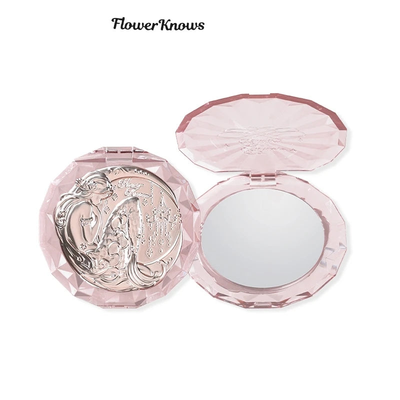 Flower Knows 7th Anniversary Travel Makeup Mirror Crystal Pink Moonlight Mermaid