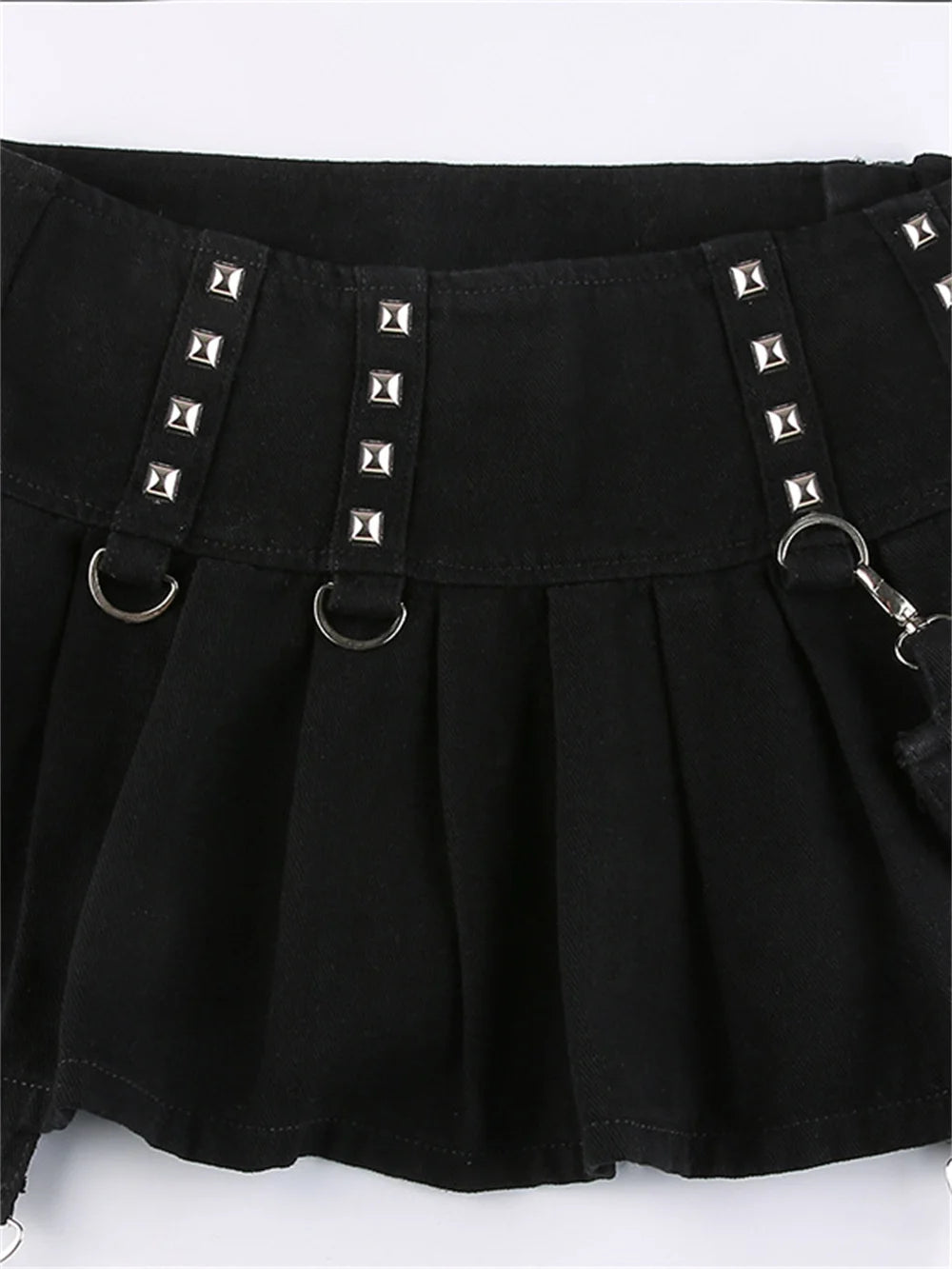 Gothic Alt Skirt Emo Hollow Out Techwear Harajuku 90s Punk Rivet Grunge Pants